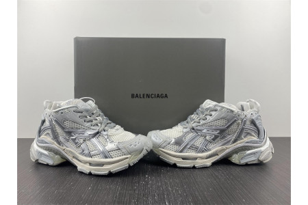 BALCIA Track Runner White Grey Silver