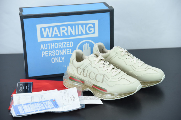 G*u*i logo rhyton vintage trainer sneaker 500877 drw00 9522